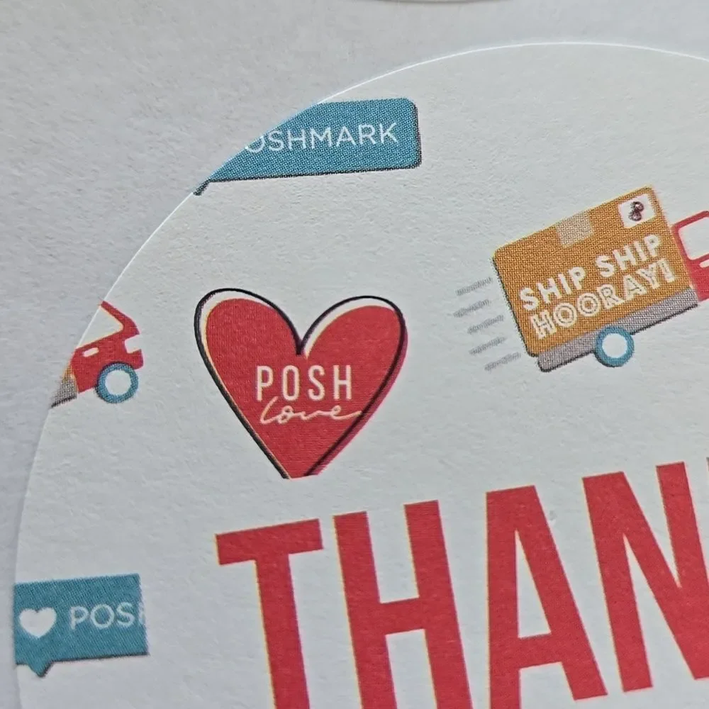 POSHMARK posh SWAG stickers Thank You Cards Blue poshfest poshfixings poshshows